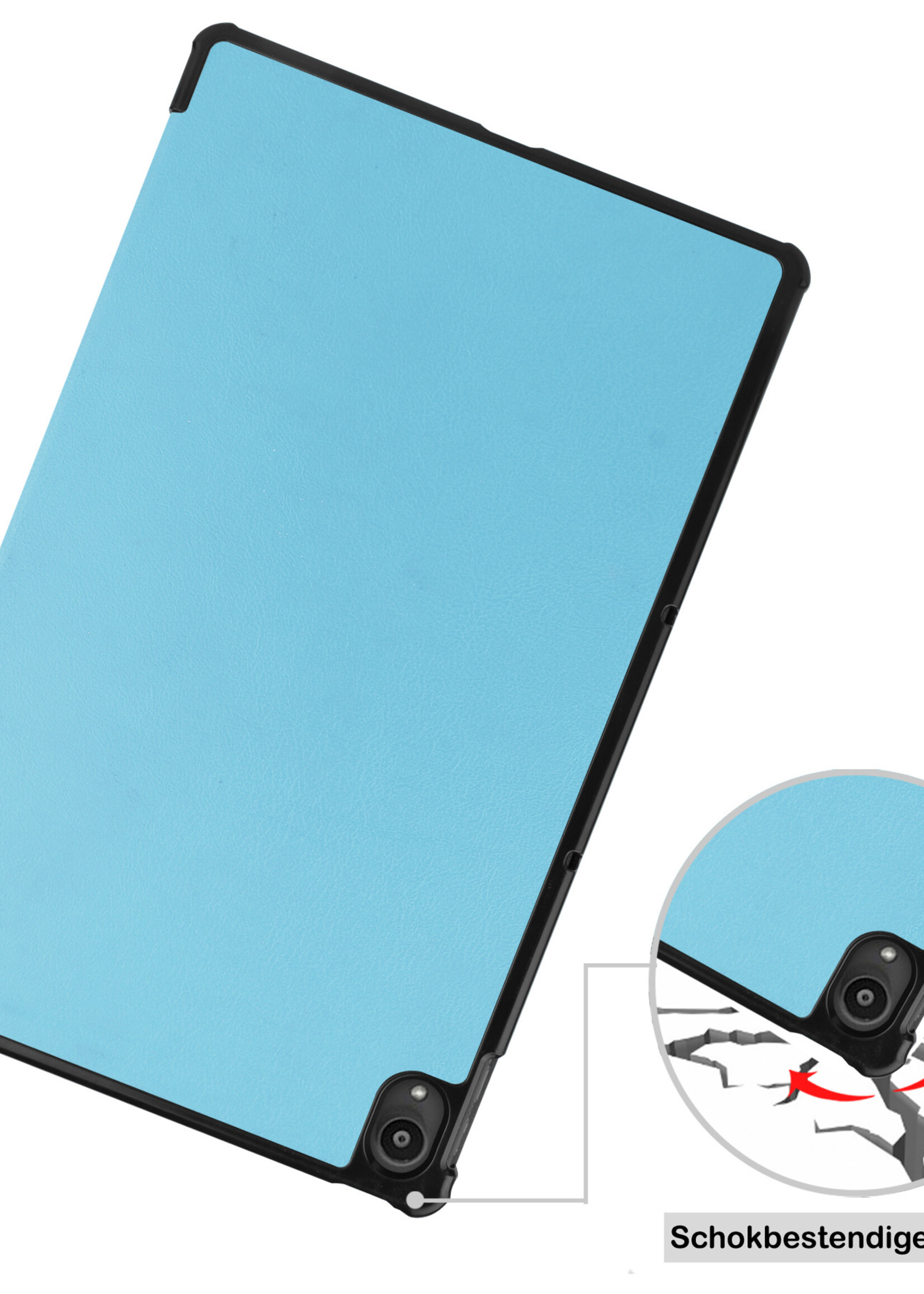 BTH Lenovo Tab P11 Hoes Luxe Book Case Hoesje - Lenovo Tab P11 Hoes Cover (11 inch) - Licht Blauw