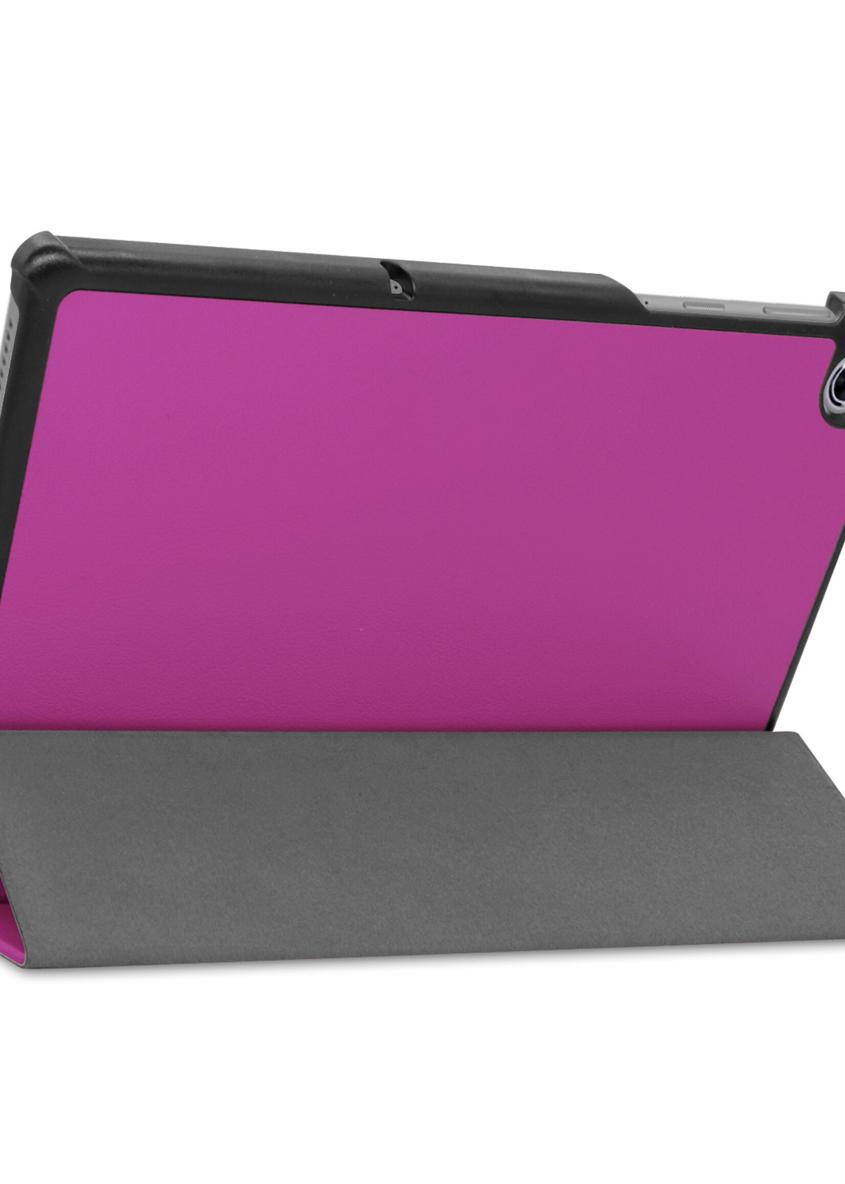 BTH Lenovo Tab M10 FHD Plus Hoes Luxe Book Case Hoesje - Lenovo Tab M10 FHD Plus Hoes Cover (10,3 inch) - Paars