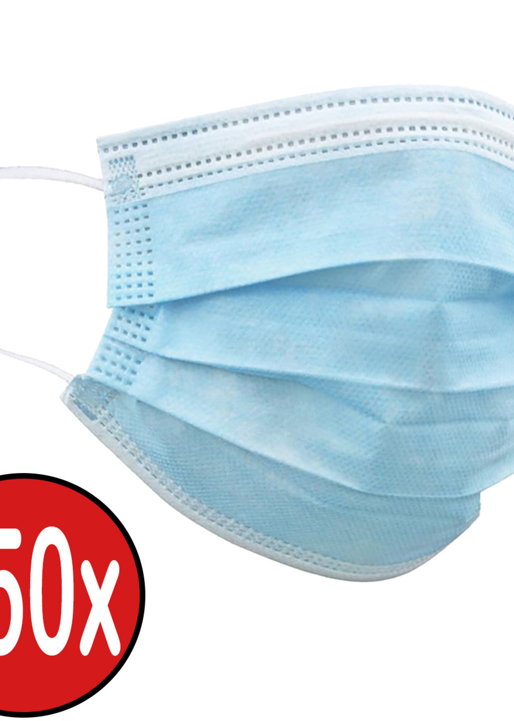 BTH Mondkapje Wegwerp Blauw Mondmasker Mondkapje Wegwerp Mondkapjes Niet Medisch Universeel - 750x
