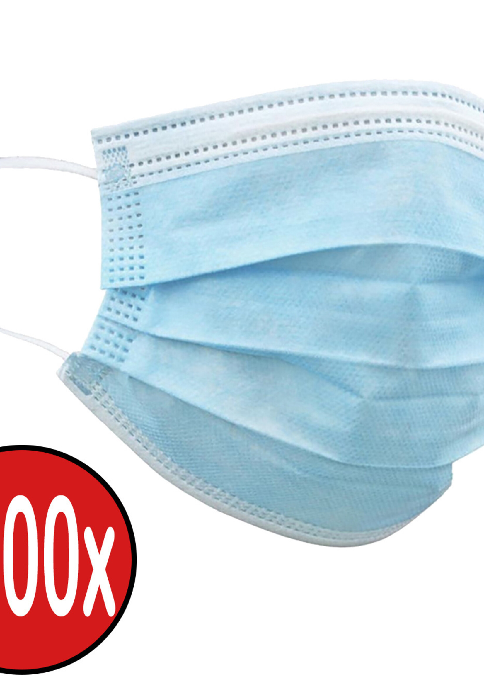 BTH Mondkapje Wegwerp Blauw Mondmasker Mondkapje Wegwerp Mondkapjes Niet Medisch Universeel - 1.000x