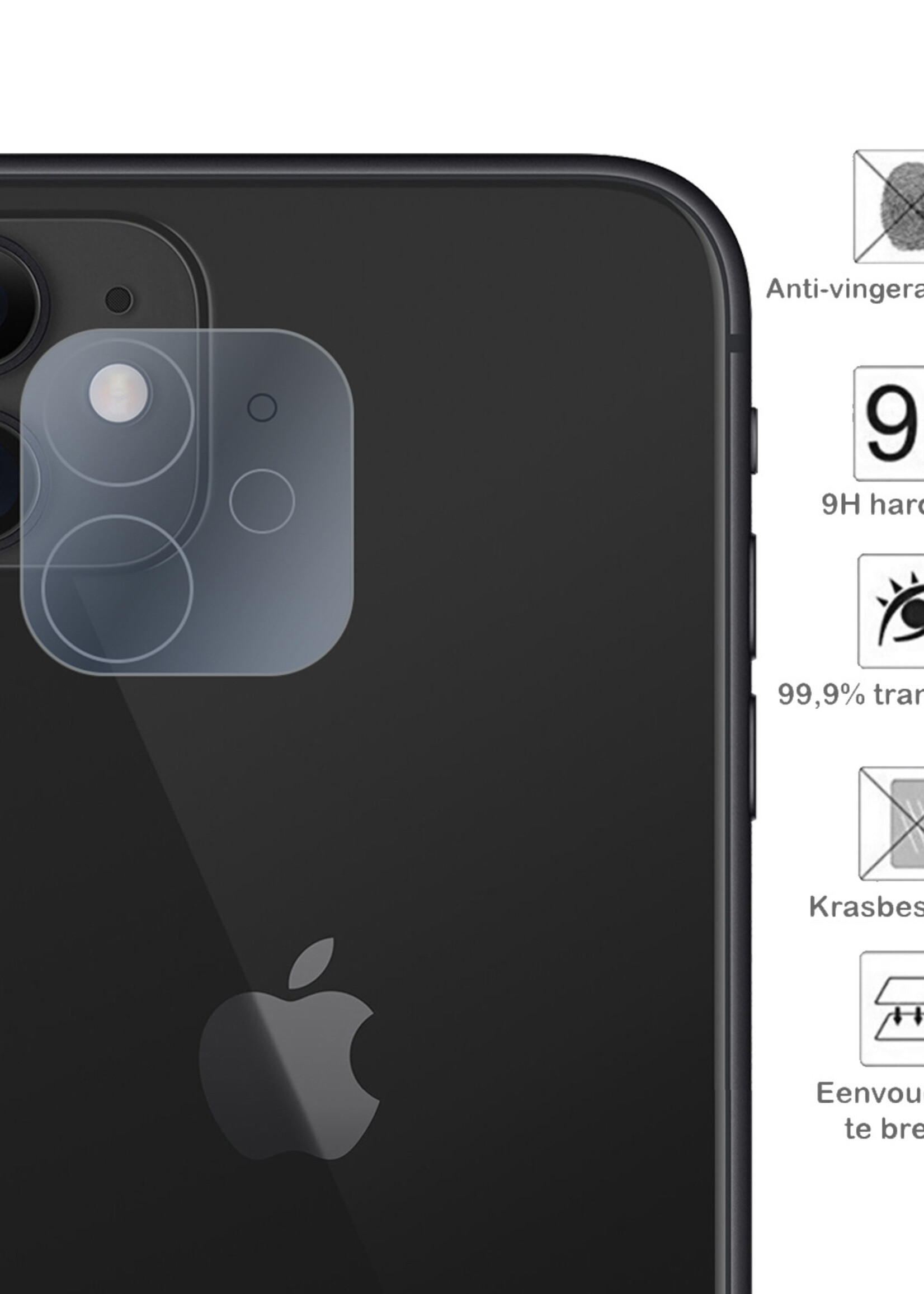 BTH Screenprotector Geschikt voor iPhone 12 Camera Lens Screenprotector Glas - Screenprotector Geschikt voor iPhone 12 Screenprotector Camera Protector Gehard Glas - 3 PACK