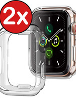 BTH BTH Apple Watch 6 Hoesje Siliconen Transparant - 44 mm - 2 PACK