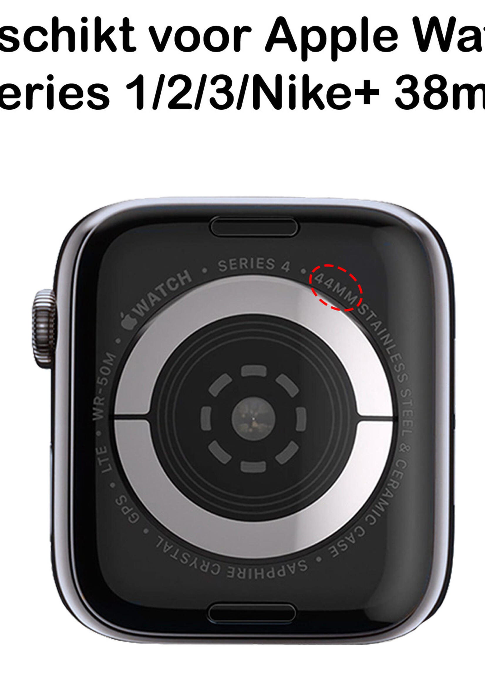 BTH Geschikt Voor Apple Watch Nike+ Hoesje 44 mm Transparant Volledige Bescherming - Hoes Geschikt Voor Apple Watch Siliconen Case - 2 PACK