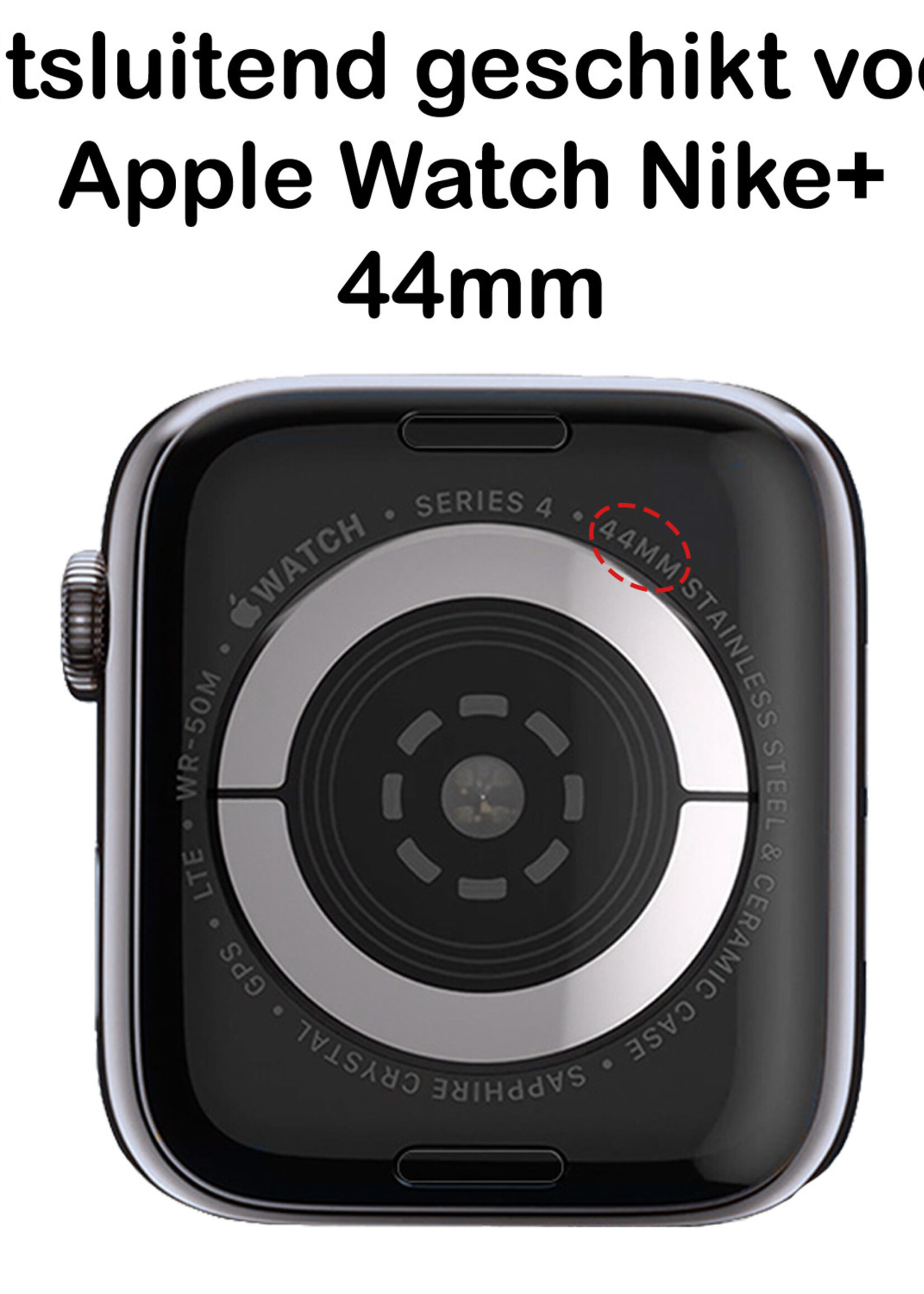 BTH Geschikt Voor Apple Watch Nike+ Hoesje 44 mm Transparant Volledige Bescherming - Hoes Geschikt Voor Apple Watch Siliconen Case - 2 PACK