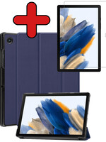BTH BTH Samsung Galaxy Tab A8 2022 Hoes Met Screenprotector - Donkerblauw