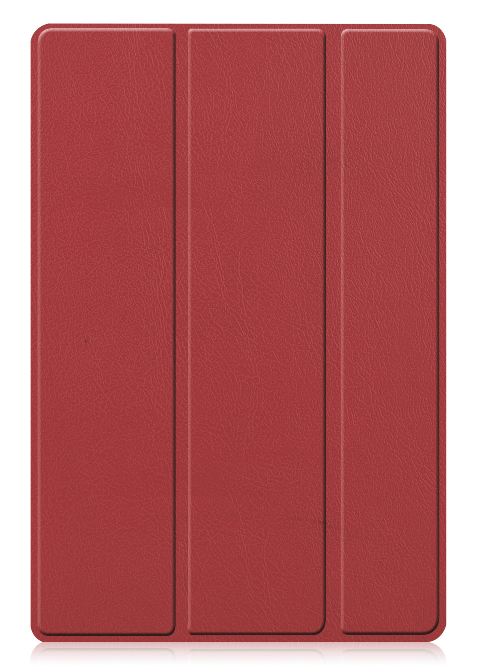 BTH Hoes Geschikt voor Samsung Galaxy Tab A8 Hoes Book Case Hoesje Trifold Cover Met Screenprotector - Hoesje Geschikt voor Samsung Tab A8 Hoesje Bookcase - Donkerrood