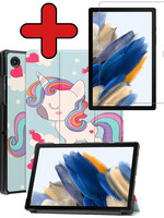 BTH BTH Samsung Galaxy Tab A8 2022 Hoes Met Screenprotector - Eenhoorn