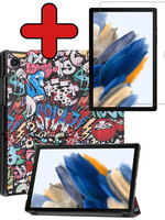 BTH BTH Samsung Galaxy Tab A8 2022 Hoes Met Screenprotector - Graffity