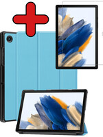 BTH BTH Samsung Galaxy Tab A8 2022 Hoes Met Screenprotector - Lichtblauw