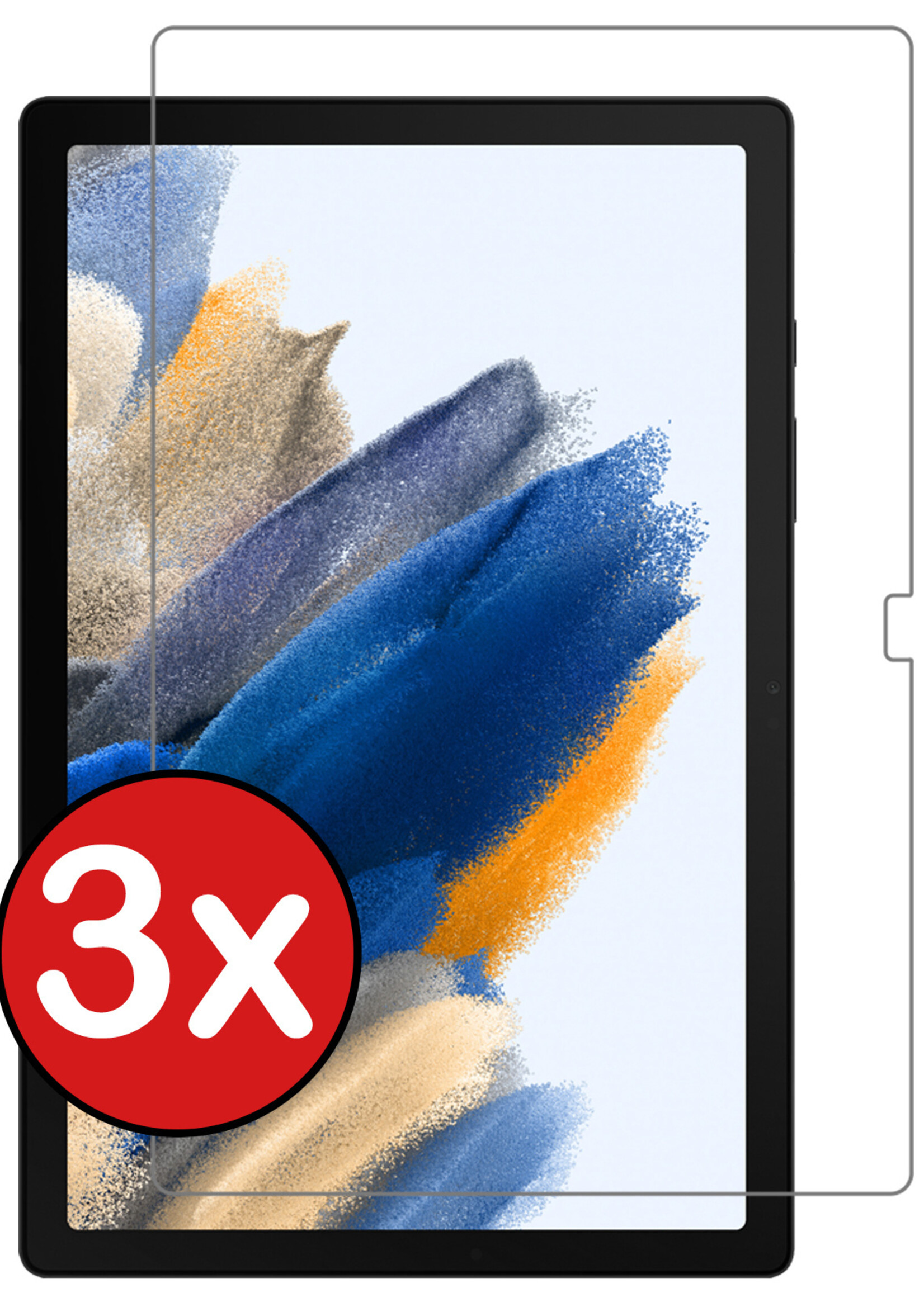 BTH Screenprotector Geschikt voor Samsung Galaxy Tab A8 Screenprotector Tempered Glass Screen Protector Gehard Glas - Screenprotector Geschikt voor Samsung Tab A8 Screenprotector Glas - 3 PACK