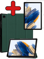 BTH BTH Samsung Galaxy Tab A8 2022 Hoes Met Screenprotector - Donkergroen