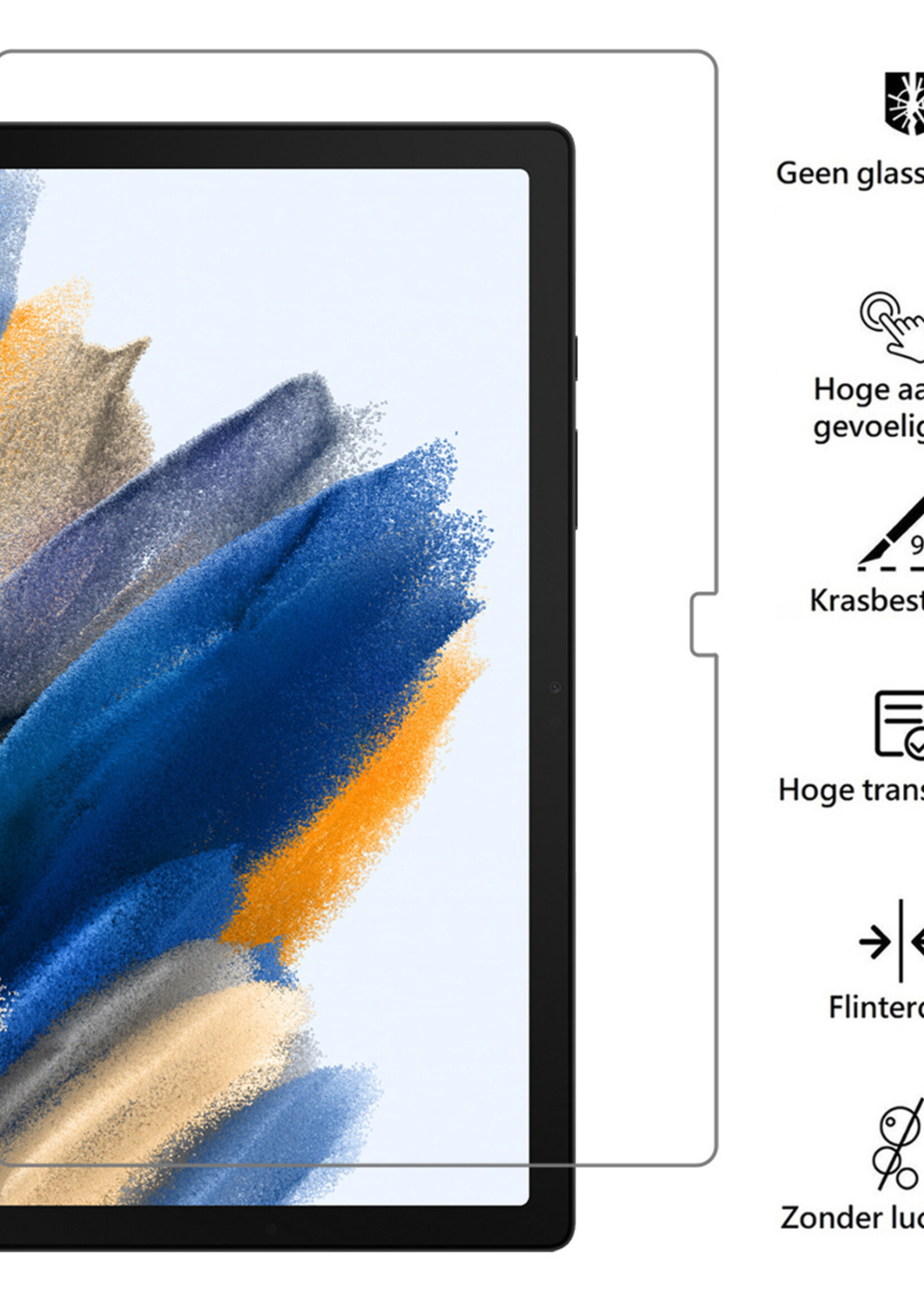 BTH Hoes Geschikt voor Samsung Galaxy Tab A8 Hoes Book Case Hoesje Trifold Cover Met Screenprotector - Hoesje Geschikt voor Samsung Tab A8 Hoesje Bookcase - Donkergroen