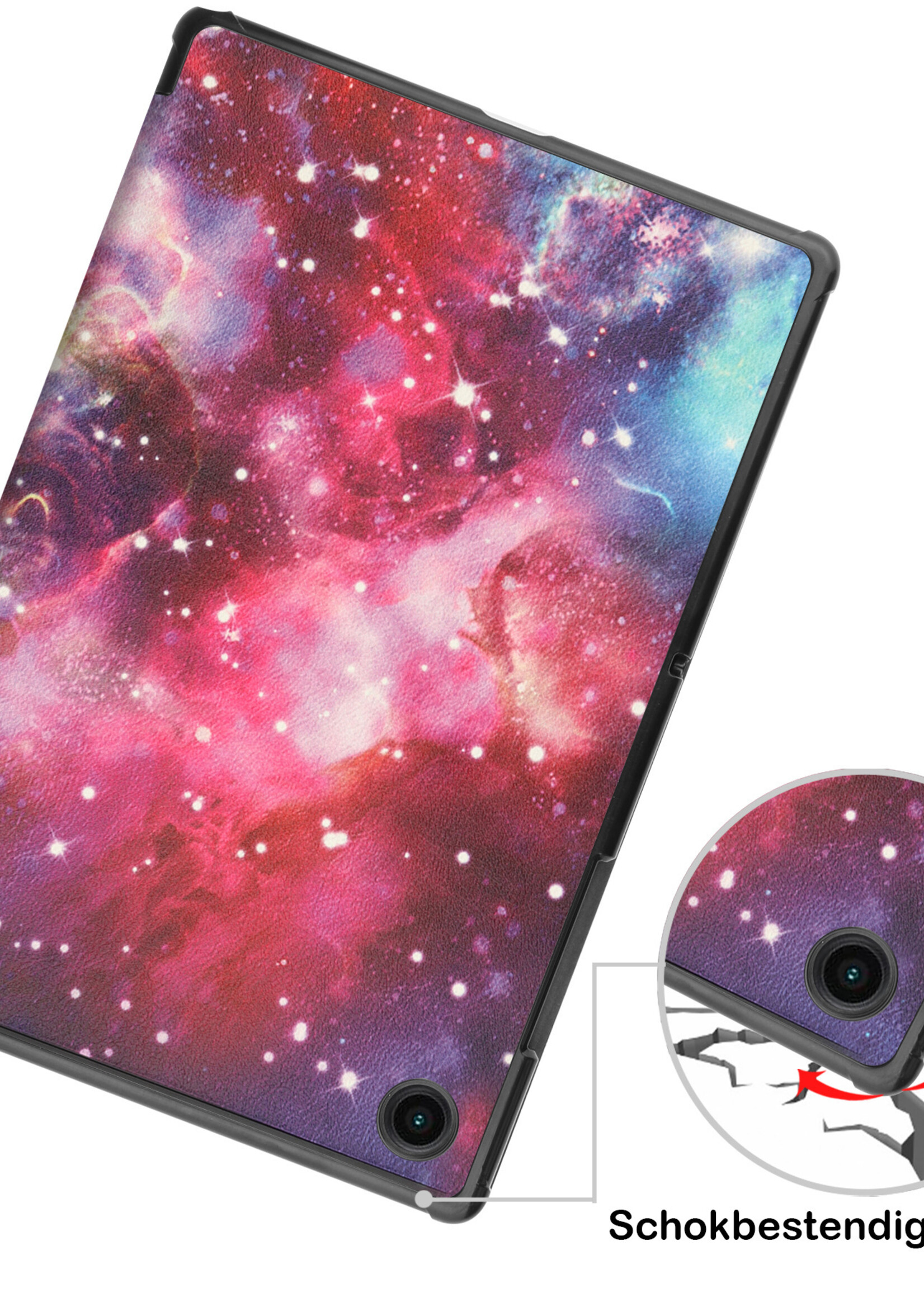 BTH Hoes Geschikt voor Samsung Galaxy Tab A8 Hoes Book Case Hoesje Trifold Cover Met Screenprotector - Hoesje Geschikt voor Samsung Tab A8 Hoesje Bookcase - Galaxy