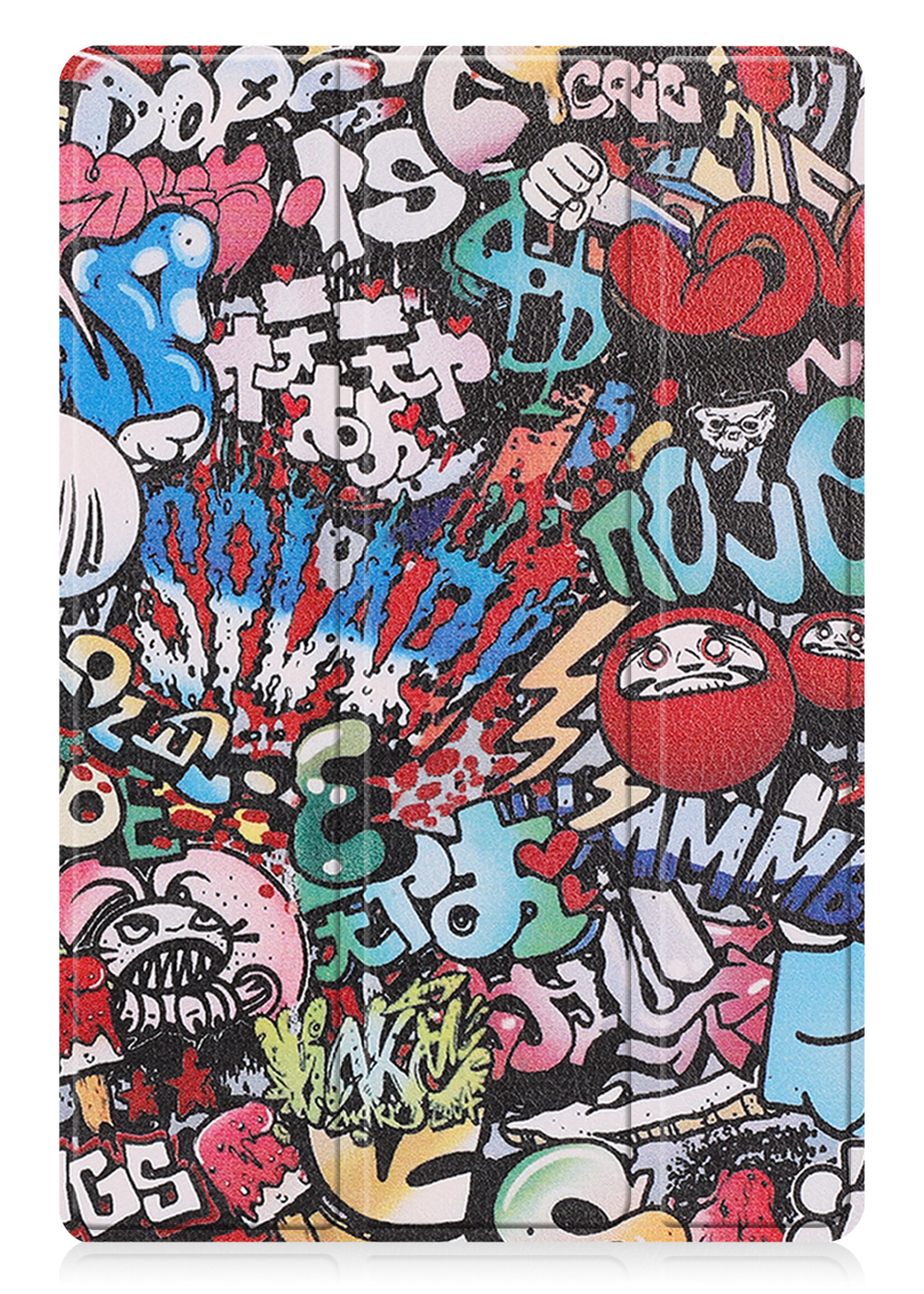 BTH Hoes Geschikt voor Samsung Galaxy Tab A8 Hoes Book Case Hoesje Trifold Cover Met Screenprotector - Hoesje Geschikt voor Samsung Tab A8 Hoesje Bookcase - Graffity