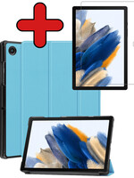 BTH BTH Samsung Galaxy Tab A8 2022 Hoes Met Screenprotector - Lichtblauw