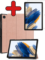 BTH BTH Samsung Galaxy Tab A8 2022 Hoes Met Screenprotector - Rose Goud