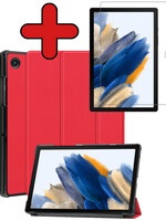 BTH BTH Samsung Galaxy Tab A8 2022 Hoes Met Screenprotector - Rood