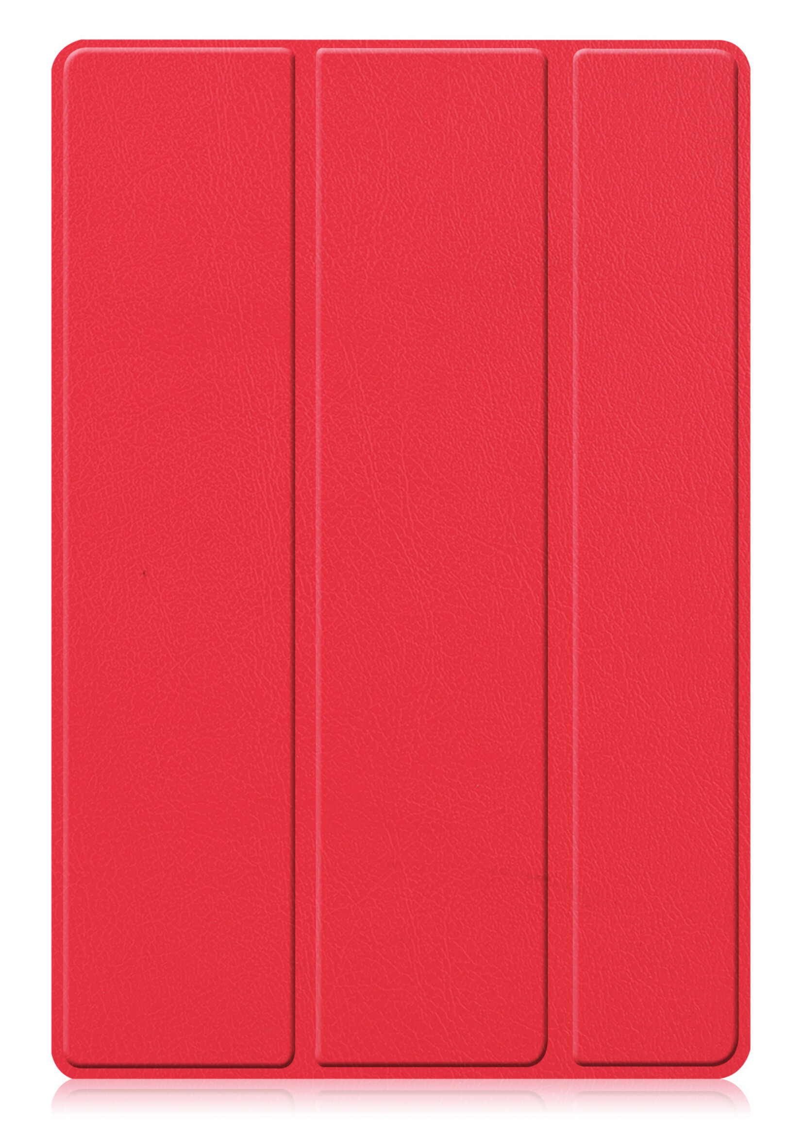 BTH Hoes Geschikt voor Samsung Galaxy Tab A8 Hoes Book Case Hoesje Trifold Cover Met Screenprotector - Hoesje Geschikt voor Samsung Tab A8 Hoesje Bookcase - Rood