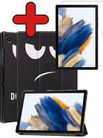 BTH BTH Samsung Galaxy Tab A8 2022 Hoes Met Screenprotector - Don't touch me