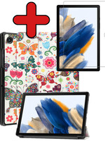 BTH BTH Samsung Galaxy Tab A8 2022 Hoes Met Screenprotector - Vlinders