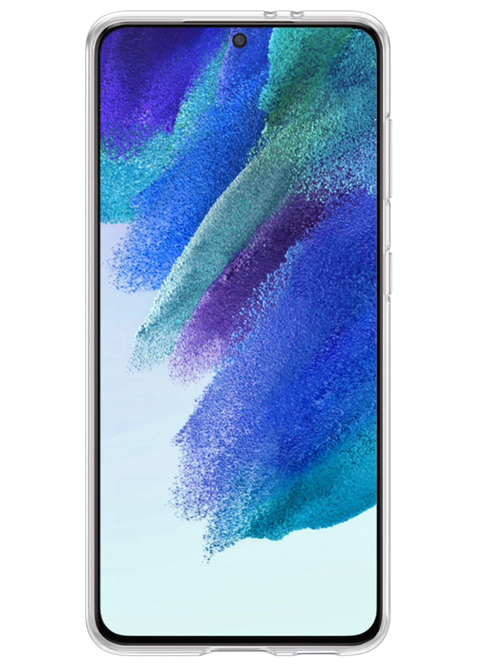 BTH Samsung Galaxy S21 FE Hoesje Siliconen Case Cover - Samsung S21 FE Hoesje Cover Hoes Siliconen - Transparant