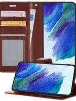 BTH BTH Samsung Galaxy S21FE Hoesje Bookcase - Bruin