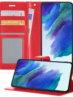 BTH BTH Samsung Galaxy S21FE Hoesje Bookcase - Rood
