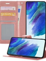 BTH BTH Samsung Galaxy S21FE Hoesje Bookcase - Rose Goud