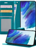 BTH BTH Samsung Galaxy S21FE Hoesje Bookcase - Turquoise
