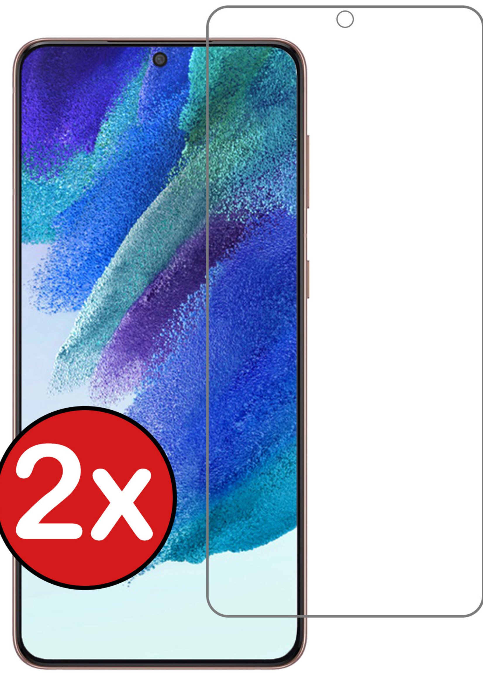 BTH Screenprotector Geschikt voor Samsung S21 FE Screenprotector Glas Gehard Tempered Glass - Screenprotector Geschikt voor Samsung Galaxy S21 FE Screen Protector Screen Cover - 2 PACK