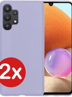 BTH BTH Samsung Galaxy A32 4G hoesje - Lila - 2 PACK