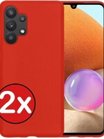 BTH BTH Samsung Galaxy A32 4G hoesje - Rood - 2 PACK