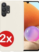 BTH BTH Samsung Galaxy A32 4G hoesje - Wit - 2 PACK