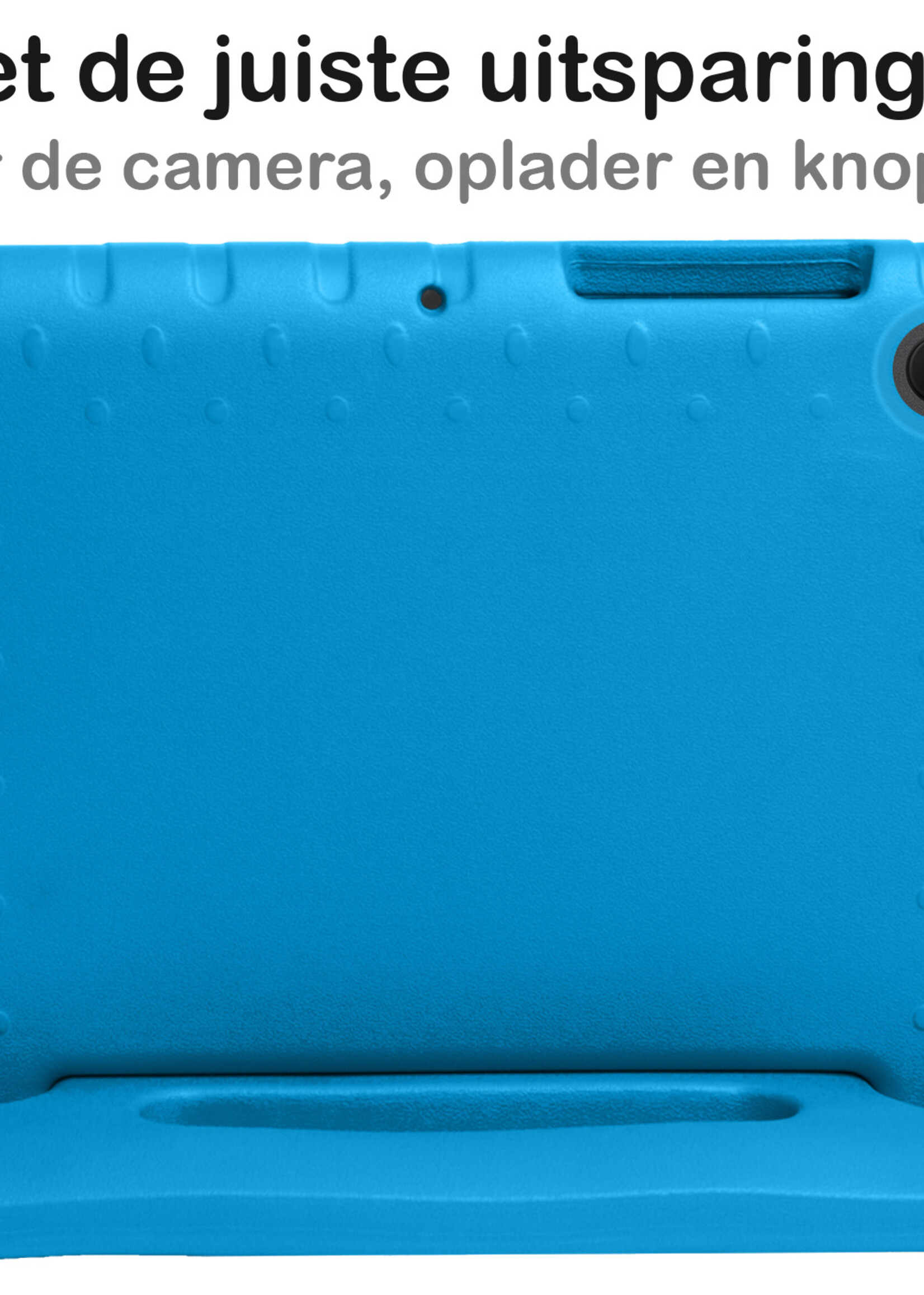BTH Samsung Tab A8 Hoes Kinder Hoesje Kids Case - Samsung Galaxy Tab A8 2021 Hoes Kindvriendelijk Shockproof (10,5 inch) - Licht Blauw