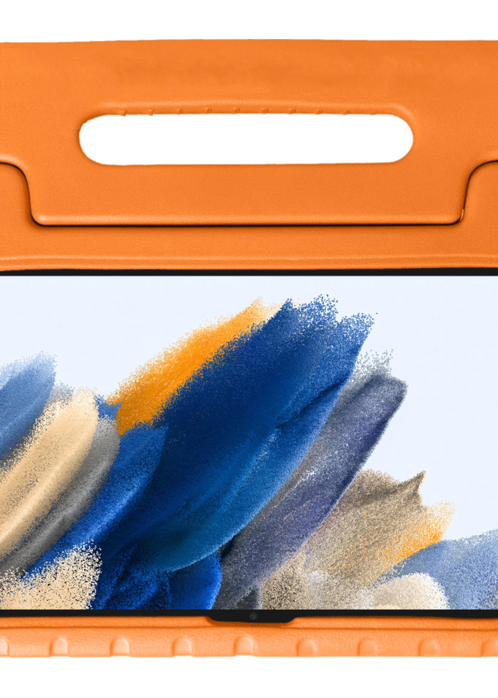 BTH Samsung Tab A8 Hoes Kinder Hoesje Kids Case - Samsung Galaxy Tab A8 2021 Hoes Kindvriendelijk Shockproof (10,5 inch) - Oranje