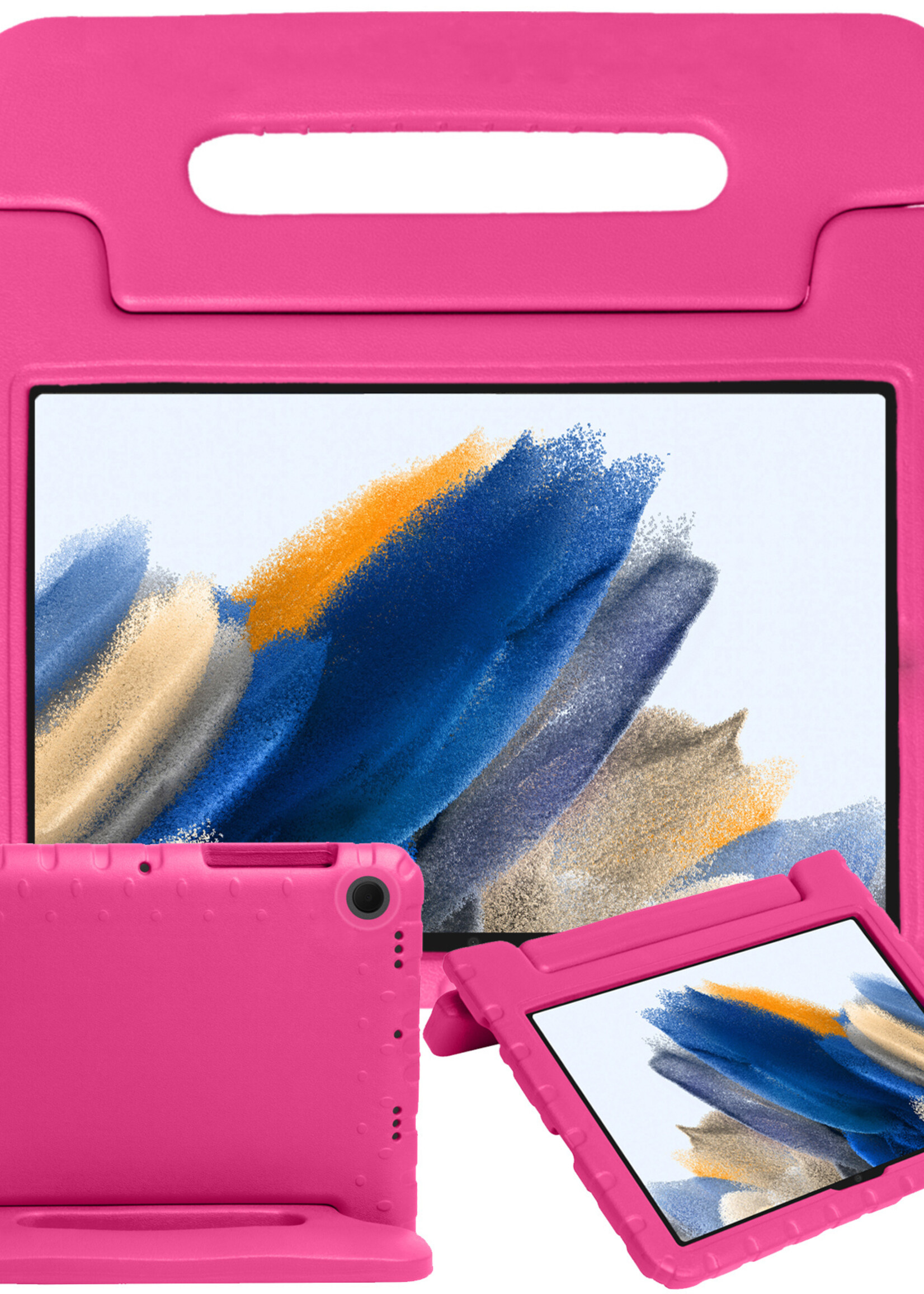 BTH Samsung Tab A8 Hoes Kinder Hoesje Kids Case - Samsung Galaxy Tab A8 2021 Hoes Kindvriendelijk Shockproof (10,5 inch) - Roze