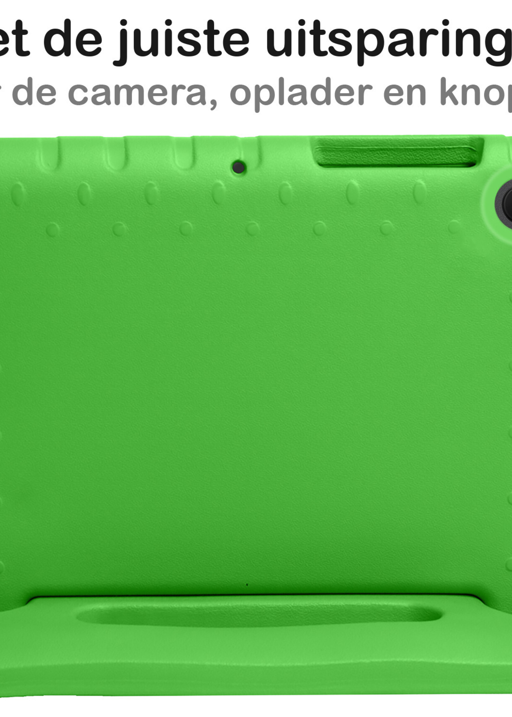 BTH Kinderhoes Geschikt voor Samsung Galaxy Tab A8 Hoes Kinder Hoesje Kids Case Cover Kidsproof Met Screenprotector - Hoesje Geschikt voor Samsung Tab A8 Hoesje Kinder Hoes - Groen