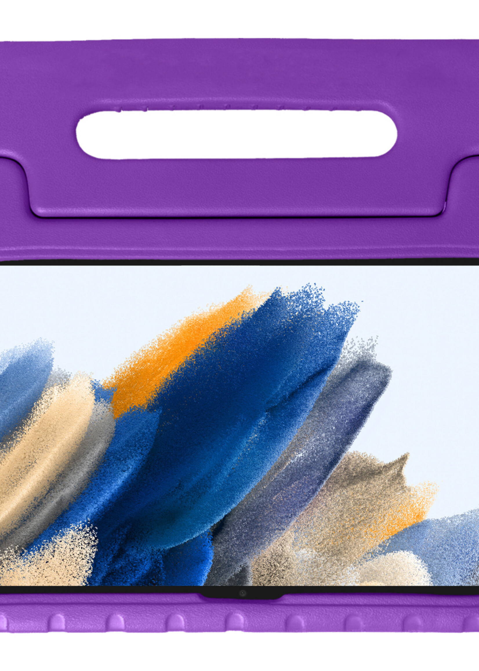 BTH Kinderhoes Geschikt voor Samsung Galaxy Tab A8 Hoes Kinder Hoesje Kids Case Cover Kidsproof Met Screenprotector - Hoesje Geschikt voor Samsung Tab A8 Hoesje Kinder Hoes - Paars