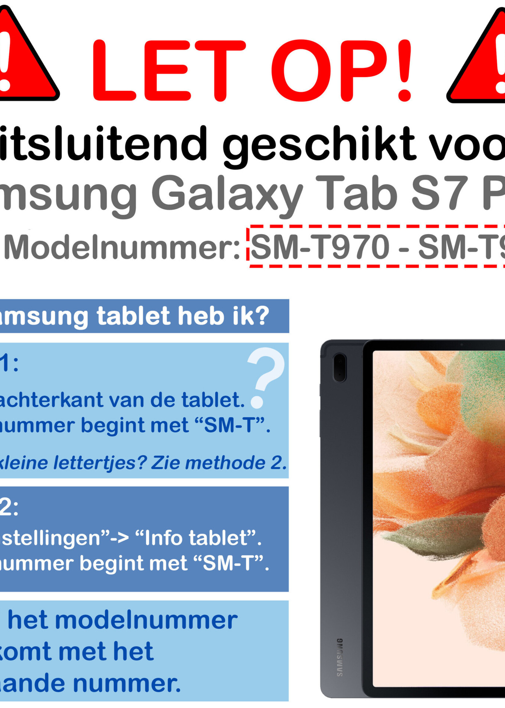 BTH Samsung Galaxy Tab S7 Plus Screenprotector Bescherm Glas Tempered Glass Gehard