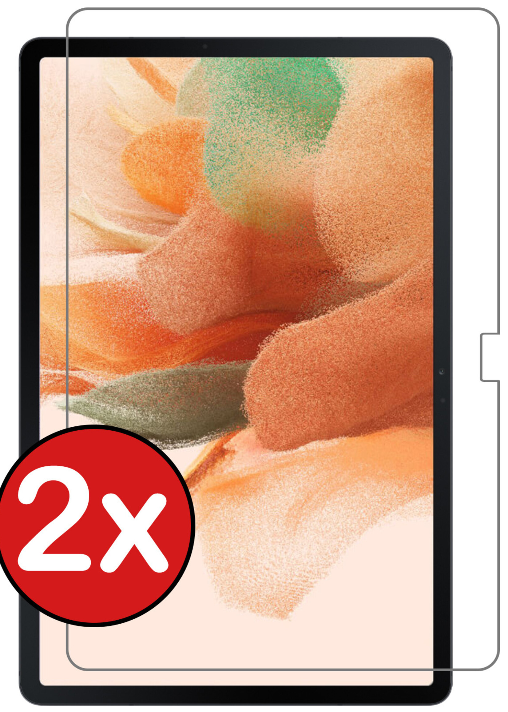 BTH Screenprotector Geschikt voor Samsung Galaxy Tab S7 Plus Screenprotector Tempered Glass Screen Protector Gehard Glas - Screenprotector Geschikt voor Samsung Tab S7 Plus Screenprotector Glas - 2 PACK