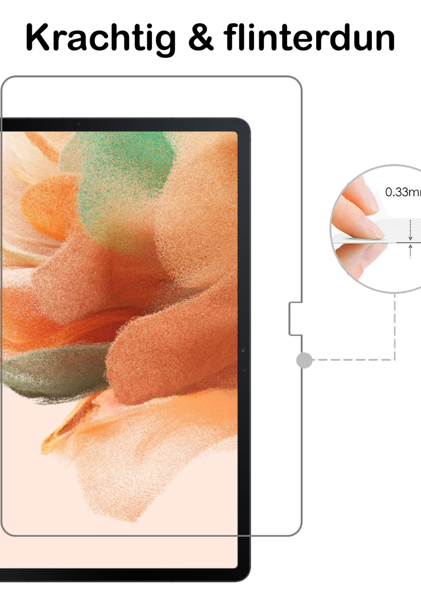 BTH Screenprotector Geschikt voor Samsung Galaxy Tab S7 Plus Screenprotector Tempered Glass Screen Protector Gehard Glas - Screenprotector Geschikt voor Samsung Tab S7 Plus Screenprotector Glas - 2 PACK