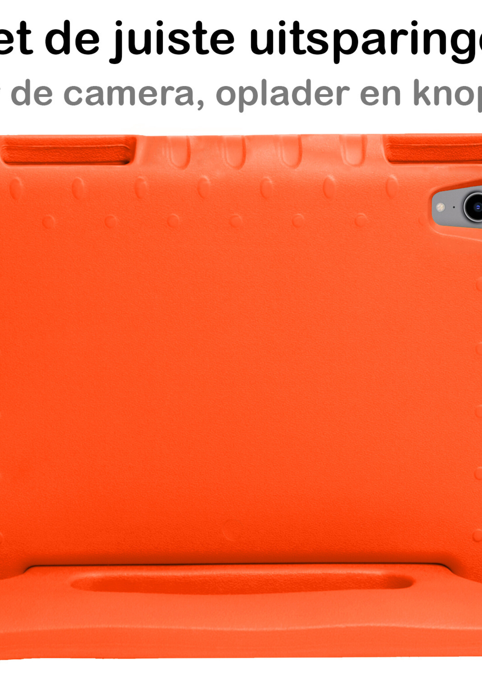 BTH Kinderhoes Geschikt voor iPad Mini 6 Hoes Kinder Hoesje Kids Case Cover Kidsproof Met Screenprotector - Hoesje Geschikt voor iPad Mini 6 Hoesje Kinder Hoes - Oranje