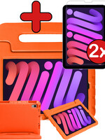 BTH BTH iPad Mini 6 Kinderhoes Met 2x Screenprotector - Oranje
