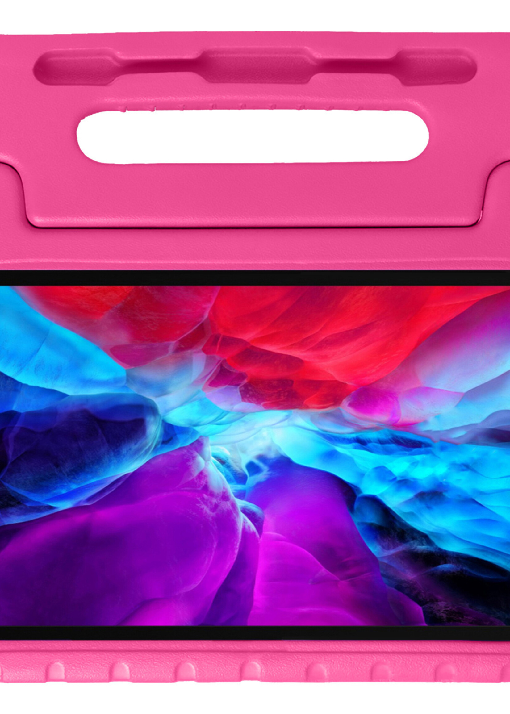 BTH Kinderhoes Geschikt voor iPad Pro 2018 (11 inch) Hoes Kinder Hoesje Kids Case Cover Kidsproof Met Screenprotector - Hoesje Geschikt voor iPad Pro 11 inch (2018) Hoesje Kinder Hoes - Roze