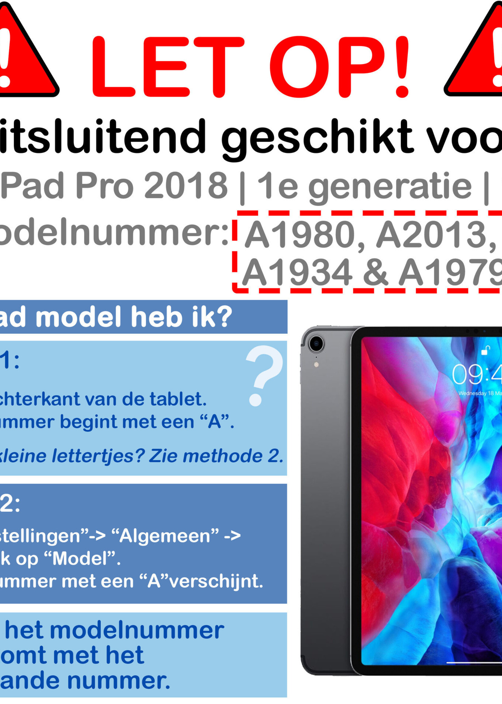 BTH Kinderhoes Geschikt voor iPad Pro 2018 (11 inch) Hoes Kinder Hoesje Kids Case Cover Kidsproof Met Screenprotector - Hoesje Geschikt voor iPad Pro 11 inch (2018) Hoesje Kinder Hoes - Rood