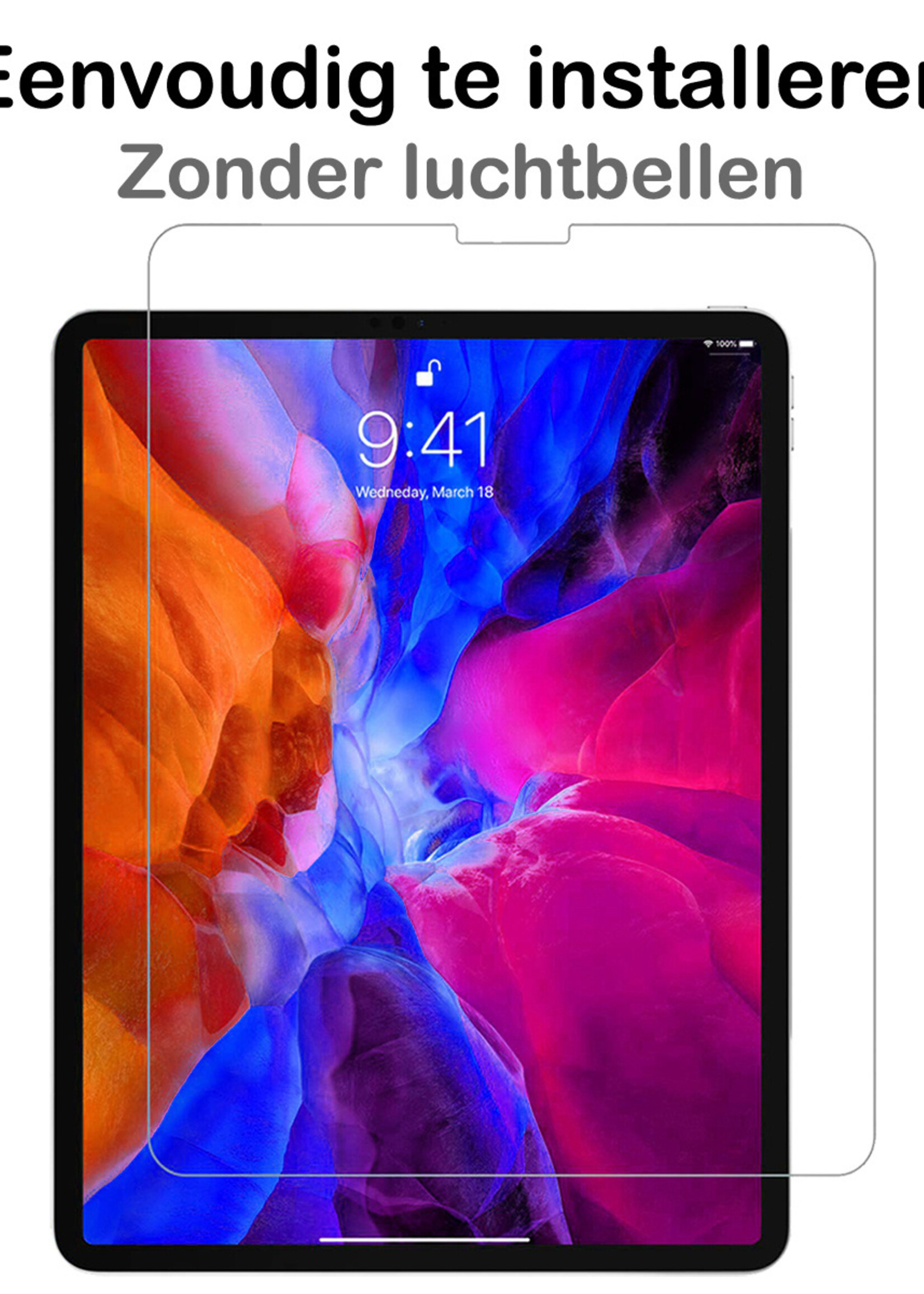 BTH Kinderhoes Geschikt voor iPad Pro 2018 (11 inch) Hoes Kinder Hoesje Kids Case Cover Kidsproof Met 2x Screenprotector - Hoesje Geschikt voor iPad Pro 11 inch (2018) Hoesje Kinder Hoes - Zwart