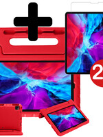 BTH BTH iPad Pro 2021 (11 inch) Kinderhoes Met 2x Screenprotector - Rood