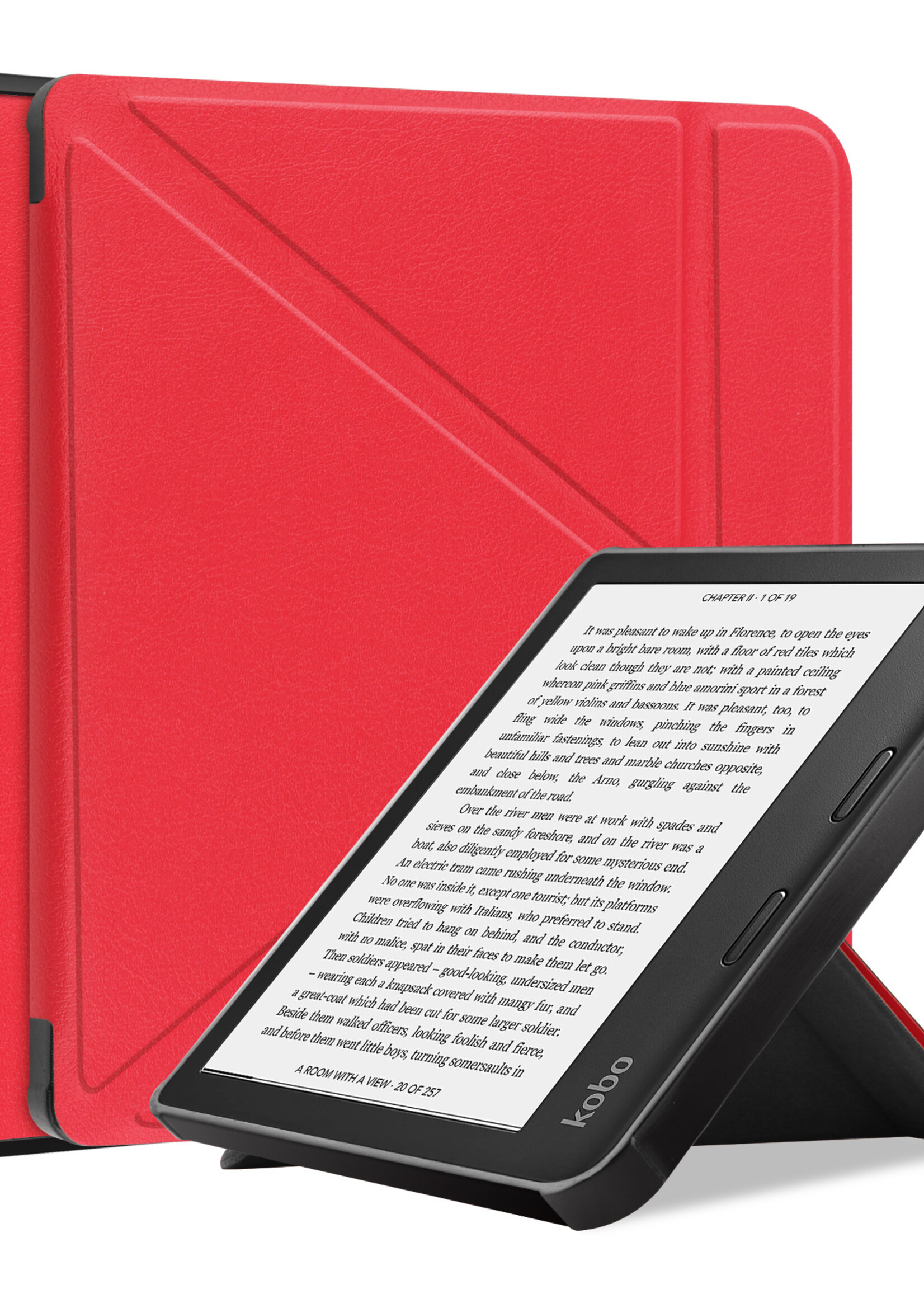 BTH Kobo Sage Hoesje Case Sleep Cover Premium Hoes - Rood