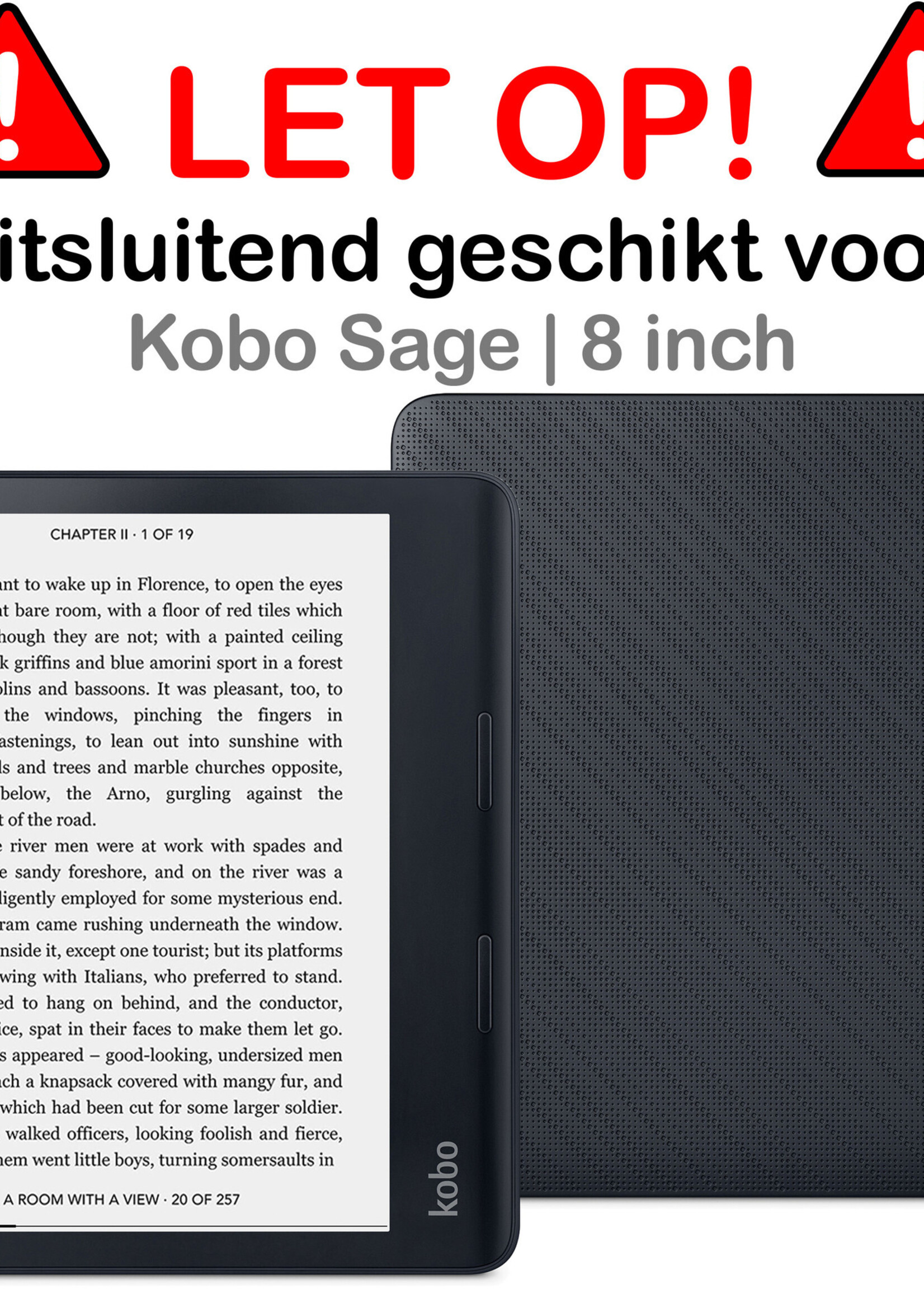 BTH Kobo Sage Hoesje Case Sleep Cover Premium Hoes - Rood