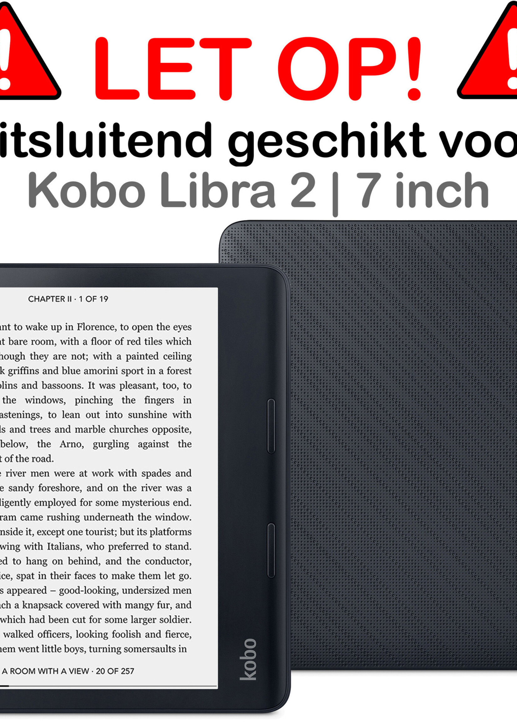 BTH Kobo Libra 2 Hoesje Case Sleep Cover Premium Hoes - Galaxy